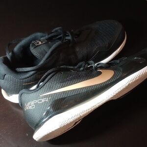 Nike Vapor Pro Black with Gold Accents Tennis Shoes